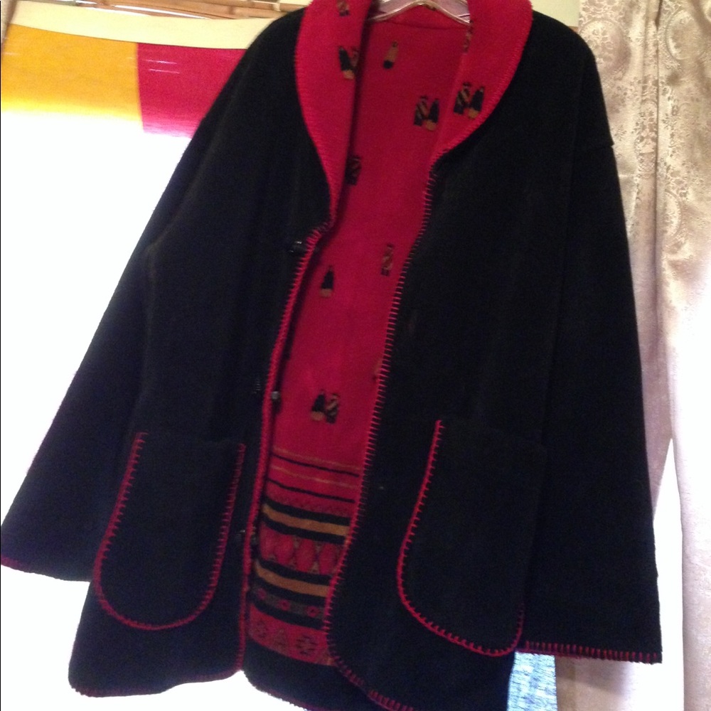 Cuddly Oleg Cassini Ladies Reversible Pile Three-Season Coat Small So Soft!